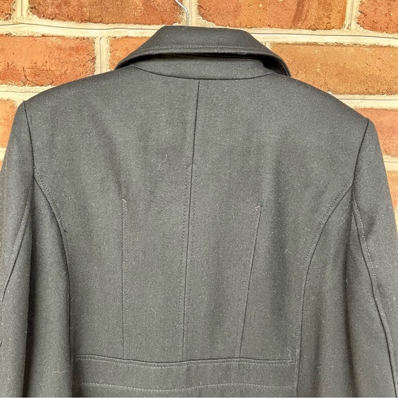 Prestigious black winter pea coat. Designer 1X - Picture 3 of 12